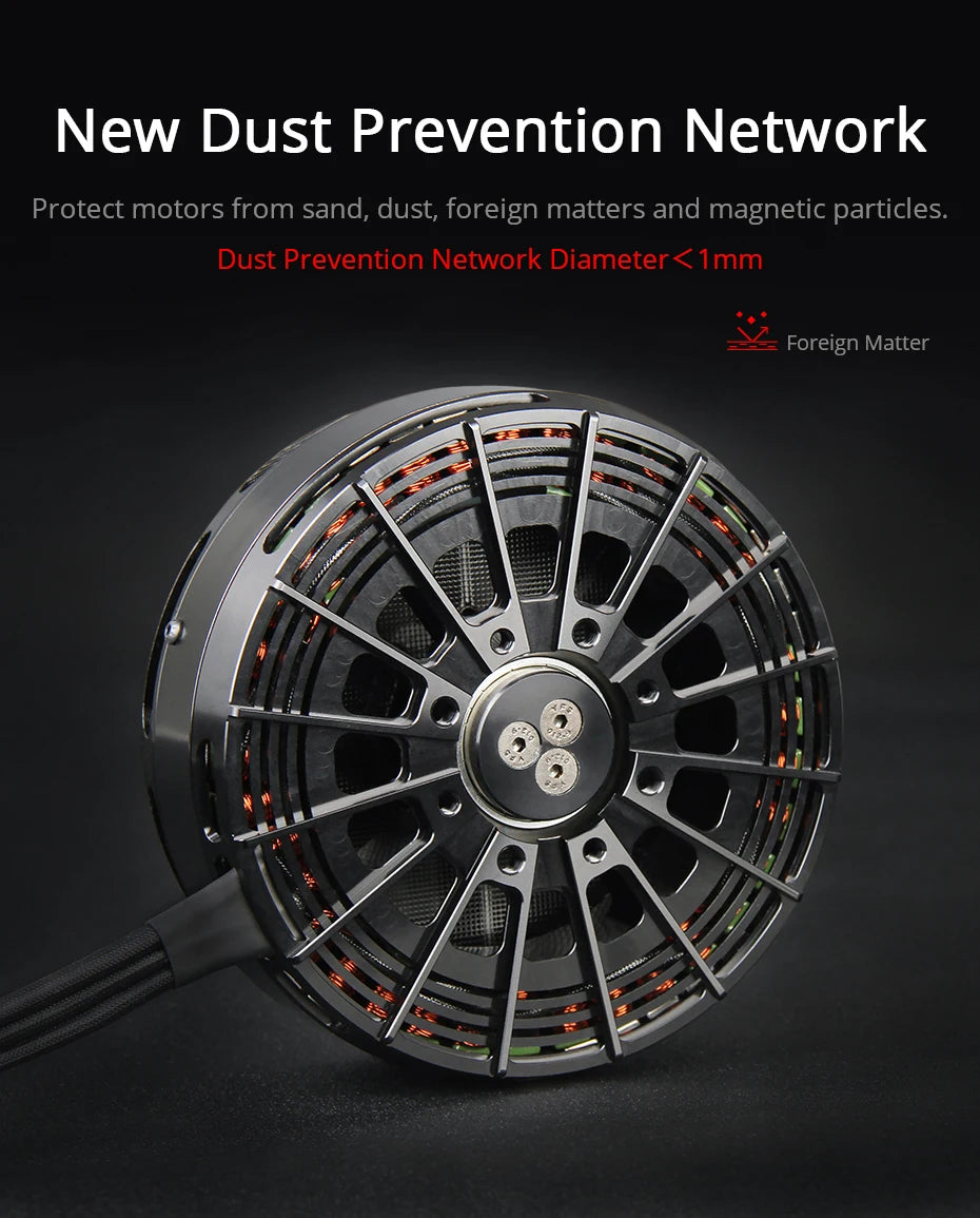 T-MOTOR, New Dust Prevention Network Protect motors from sand; dust; foreign matters and magnetic particles