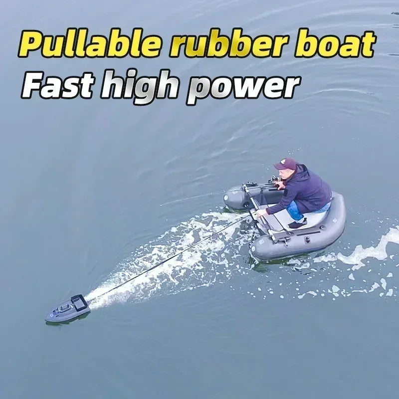 The 12V GPS RC boat has advanced features like 99-point positioning, long-range control, high load capacity, and LED lights for night sailing.