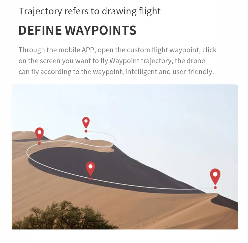 2024 NEW Drone, trajectory refers to drawing flight define waypoints through the mobile app