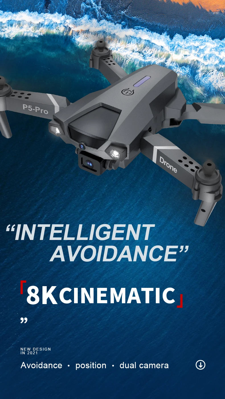 P5 Pro Drone, nezozesign avoidance position dual camera p5-