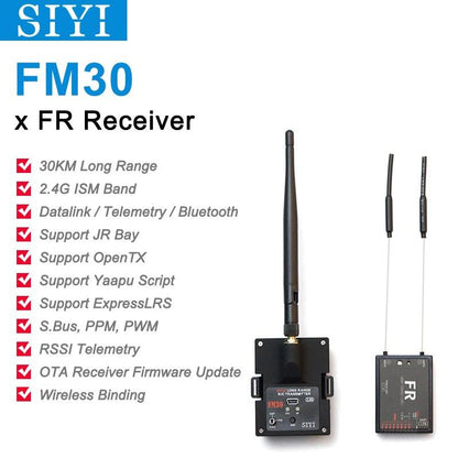 SIYI FM30 2.4G 30KM Radio Module Long Range Datalink Telemetry Bluetooth With FR Mini Receiver OpenTX OTA Racing Drones RC - RCDrone