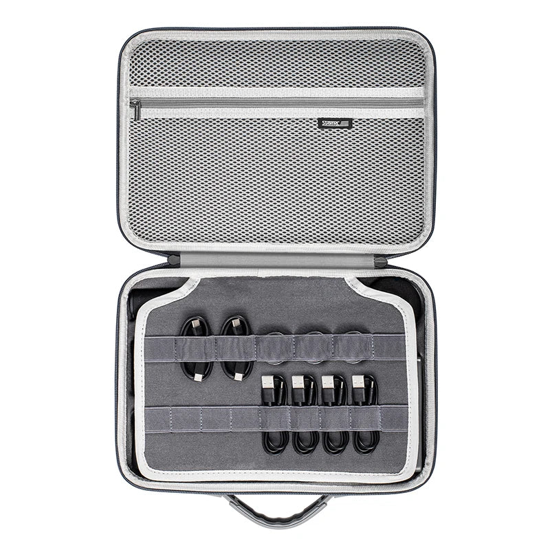 STARTRC Carrying Case for DJI Osmo Action 5 Pro, PU Hard Bag Travel Camera Shoulder Bag with Compartments (Dark Gray)