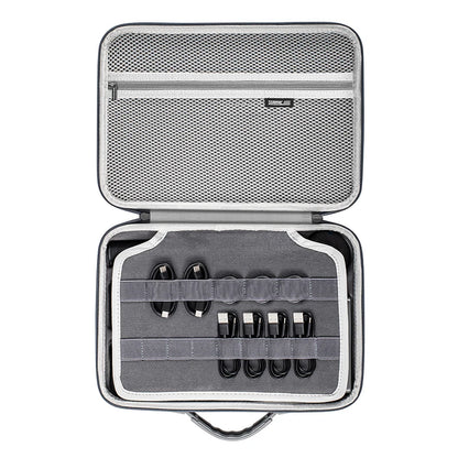 STARTRC Carrying Case for DJI Osmo Action 5 Pro, PU Hard Bag Travel Camera Shoulder Bag with Compartments (Dark Gray)