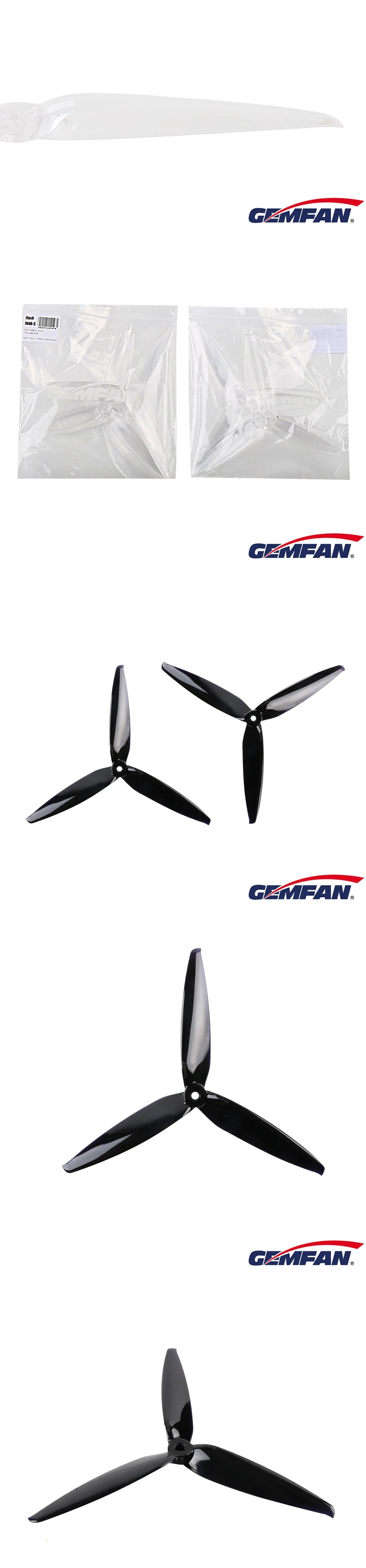 2/6/12Pairs Gemfan Flash 7040 Propeller. GZMFAN: GZFAN: