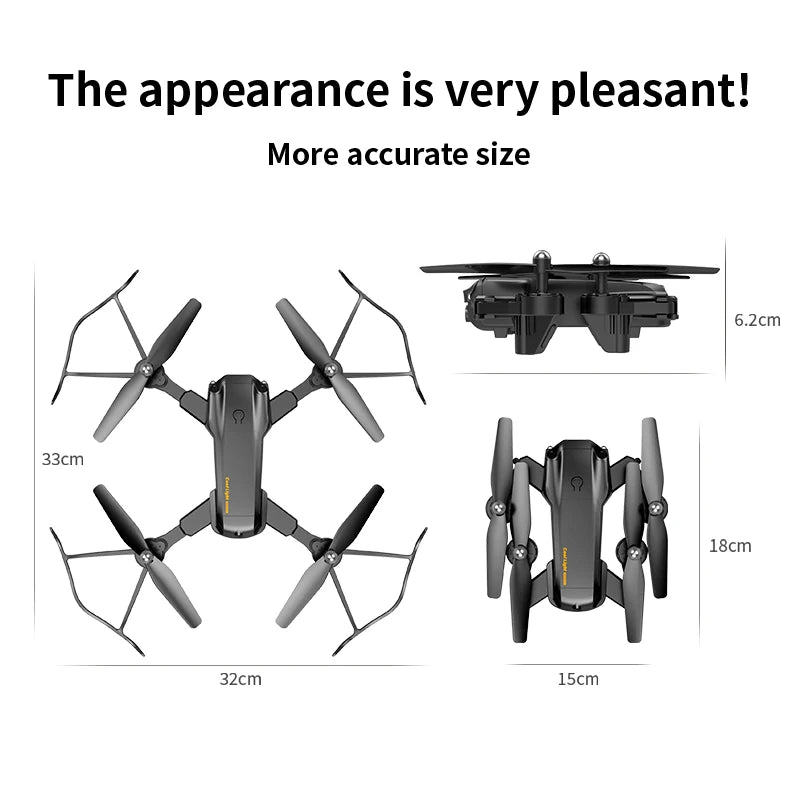 S27 Drone - RC Quadcopter Helicopter with 4K HD Camera Optical flow WIFI FPV Racing Dron Wide Angle Foldable Toy RTF 13 S27 Drone, the appearance is very pleasant! more accurate size 6.2cm 33