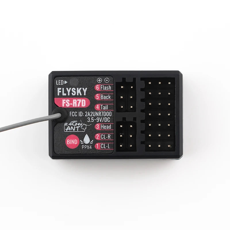 Flysky FS-R4P 2.4GHz 4-Channel Receiver - ANT Protocol, PWM Output, For FS-G7P/ST8 RC Cars & Boats