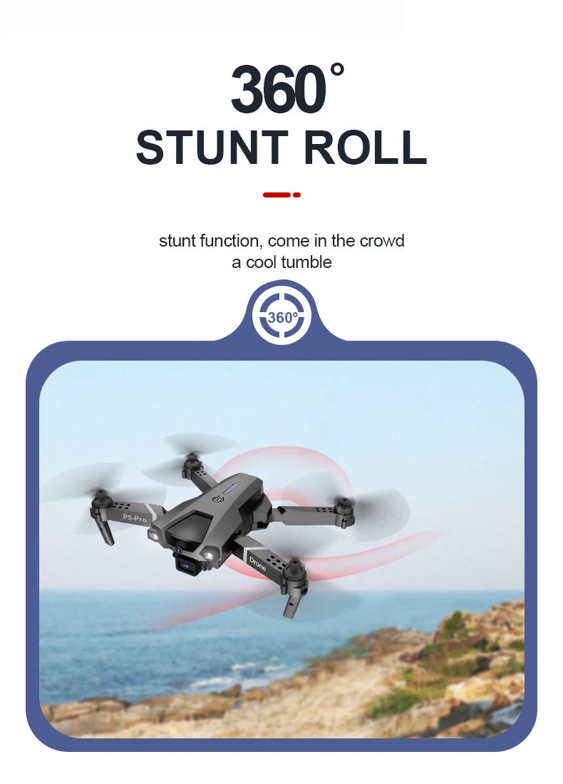 P5 Pro Drone, 360" stunt roll stunt function, come in the crowd a cool