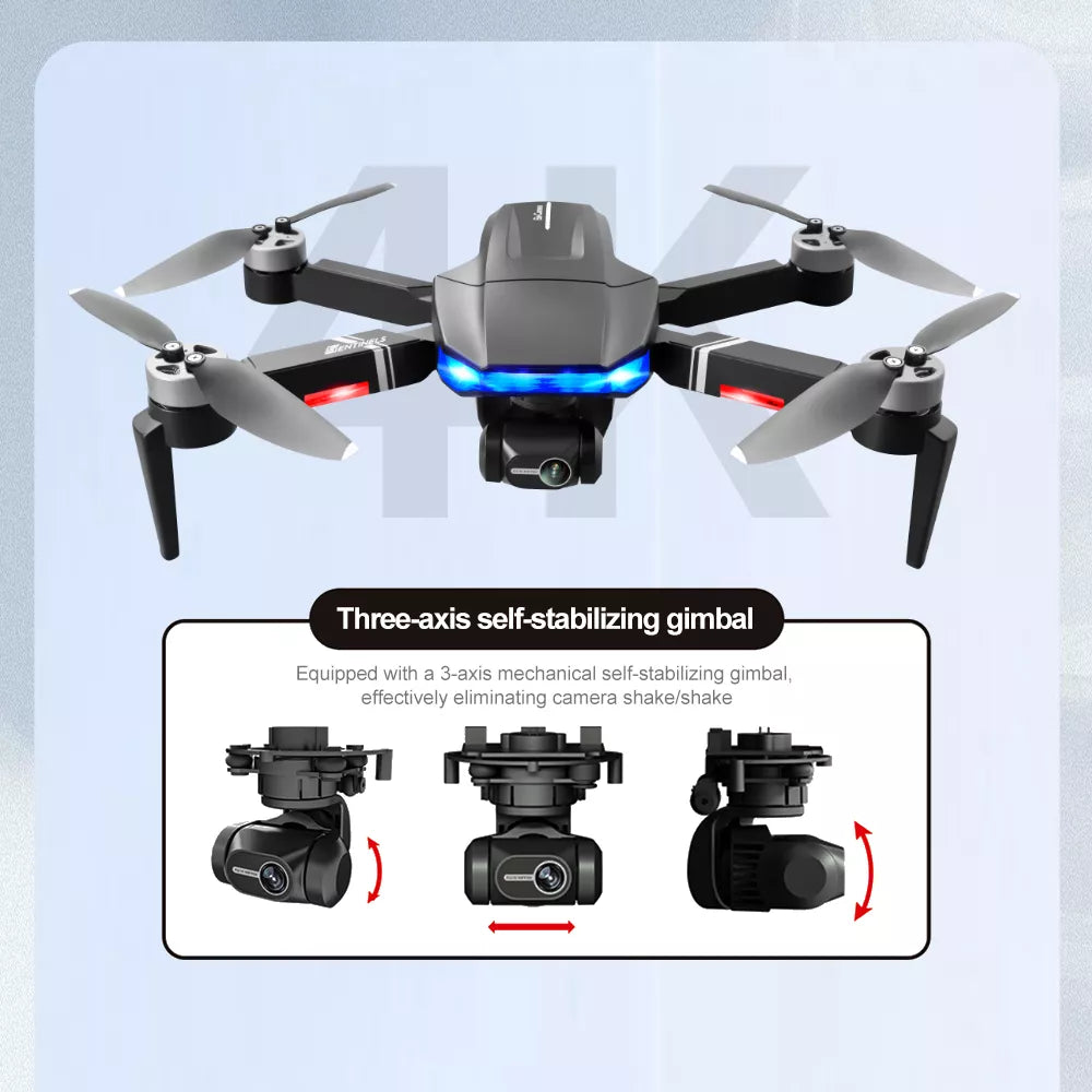 LSRC S7S Drone, three-axis mechanical self-stabilizing gimbal effectively eliminating camera shakelshake