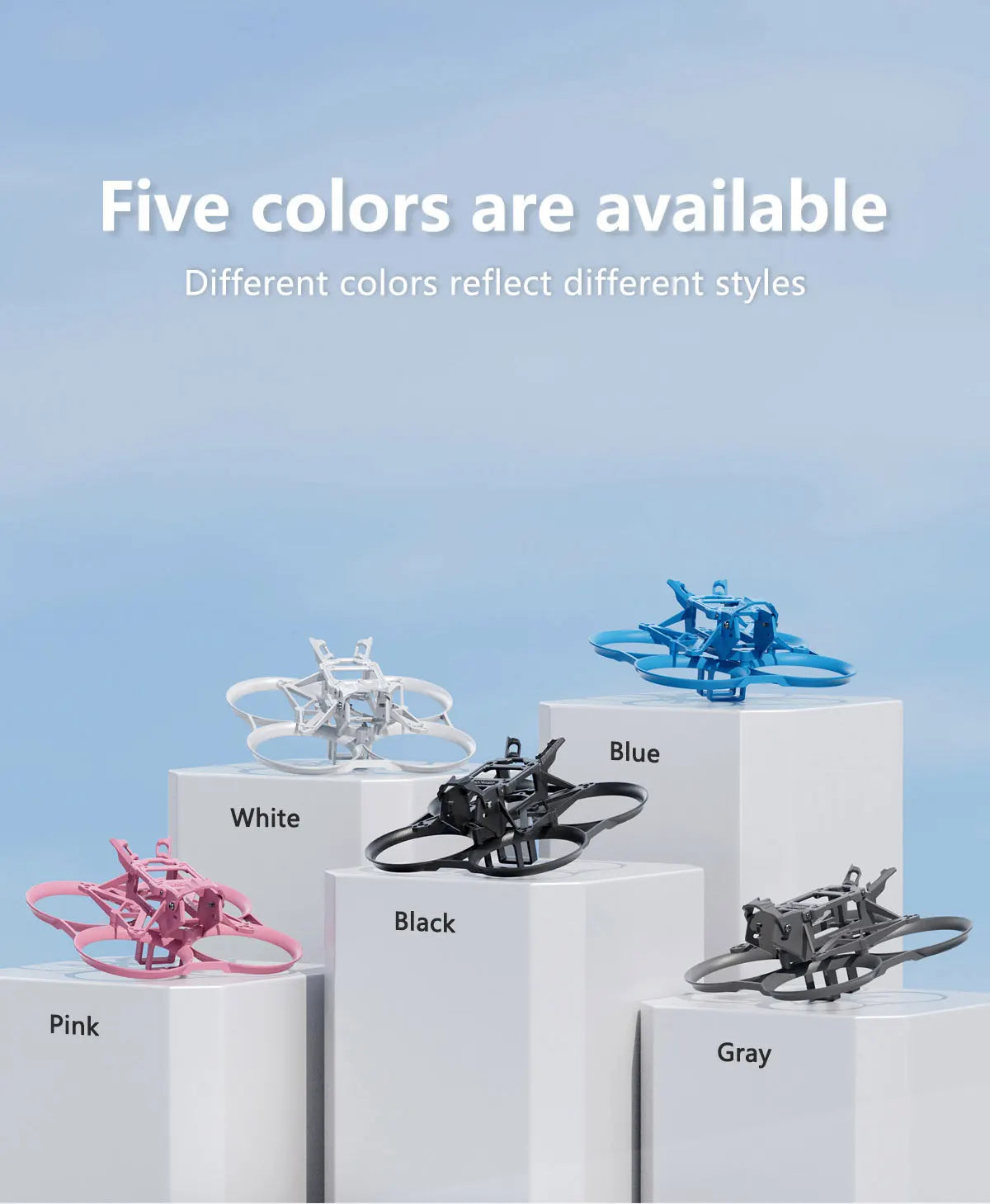 GEP-DS20 Frame 2Inch Parts Propeller Accessory, Five colors are available Different colors reflect different styles Blue White Black Pink