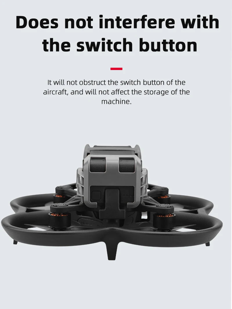 Drone Battery Buckle Holder for DJI Avata, Does not obstruct the switch button of the aircraft, and will not affect the storage