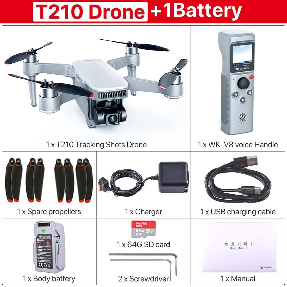 Walkera T210 Drone, T210 Drone IBattery 1x T210 Tracking Shots Drone 1
