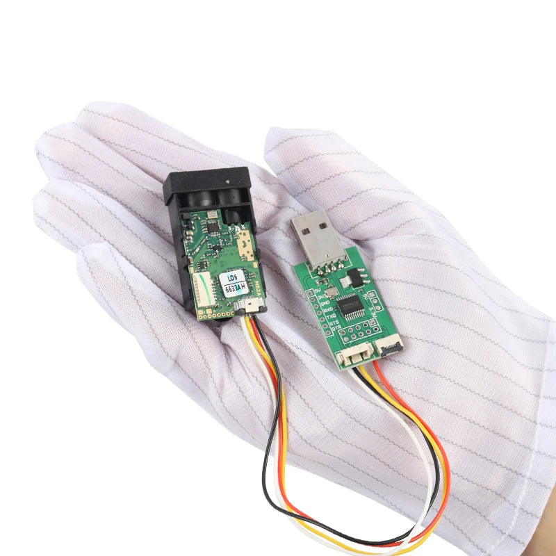 Meskernel LDK-60 Laser Distance Sensor Module, 60 m, ±2 mm, UART/TTL RS232 RS485 Bluetooth, 620–690 nm Class II