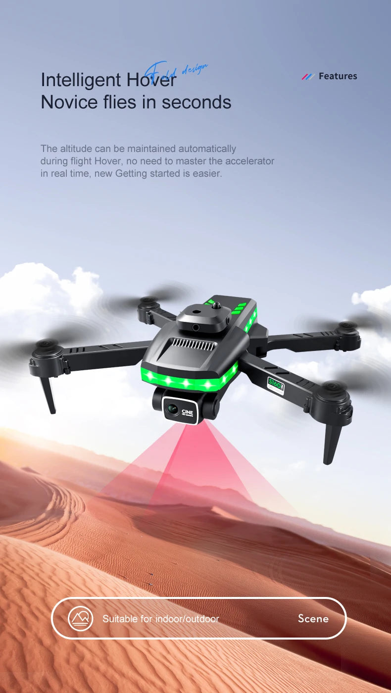 S160 Mini Drone, desigr intelligent hover features novice flies in seconds the al