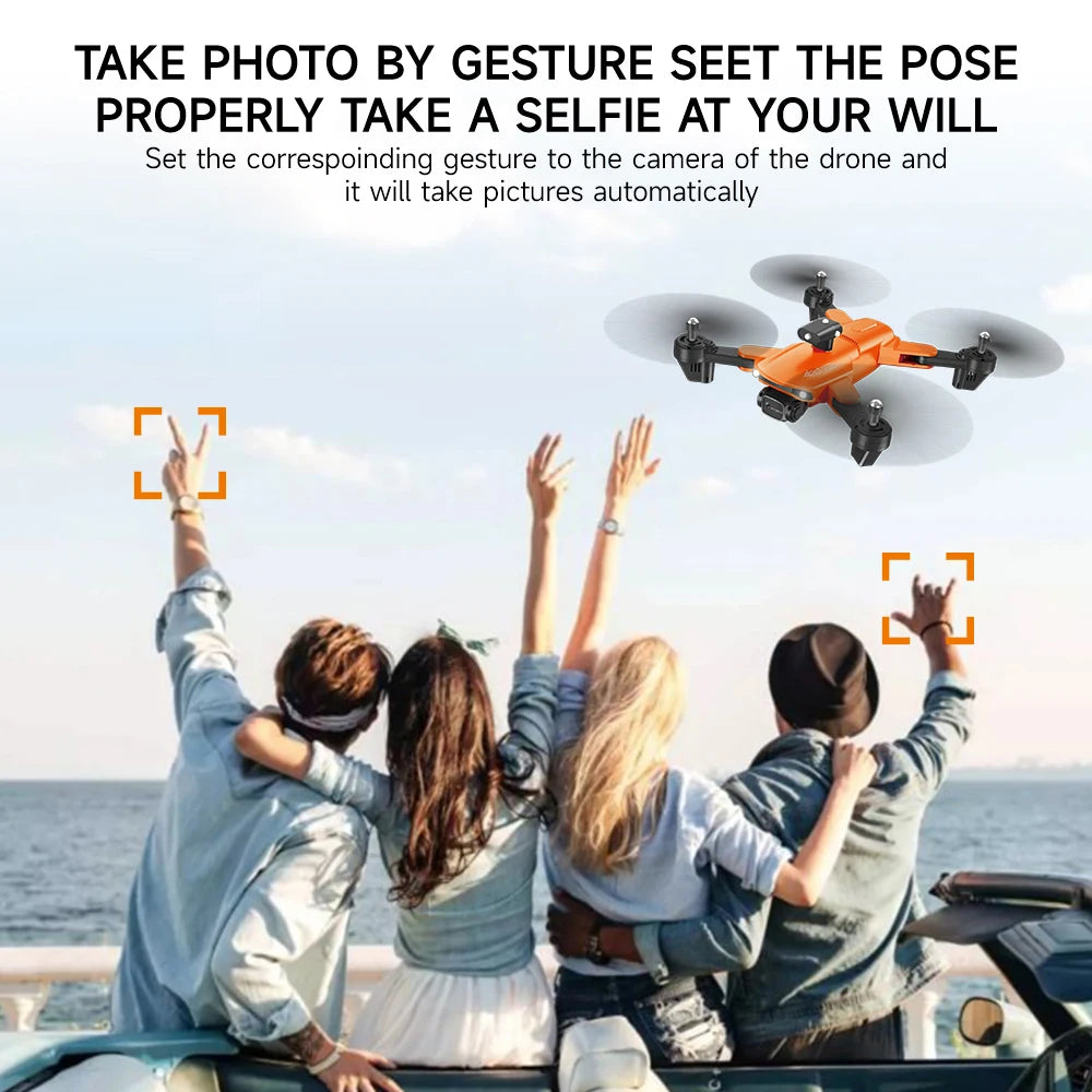 QJ F184 Drone - 4K Dual Camera WiFi FPV One Button Obstacle Avoidance Smart Follow 360° Quadcopter RC Helicopter Toy Gifts 29 QJ F184 Drone, set the correspoinding gesture to the camera of the