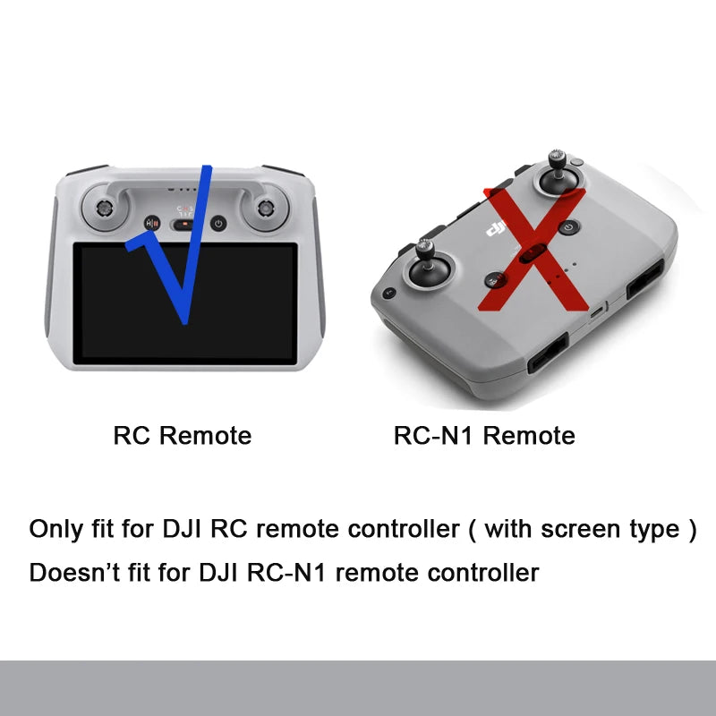 Doesn't fit for DJI RC-N1 remote controller with screen type 