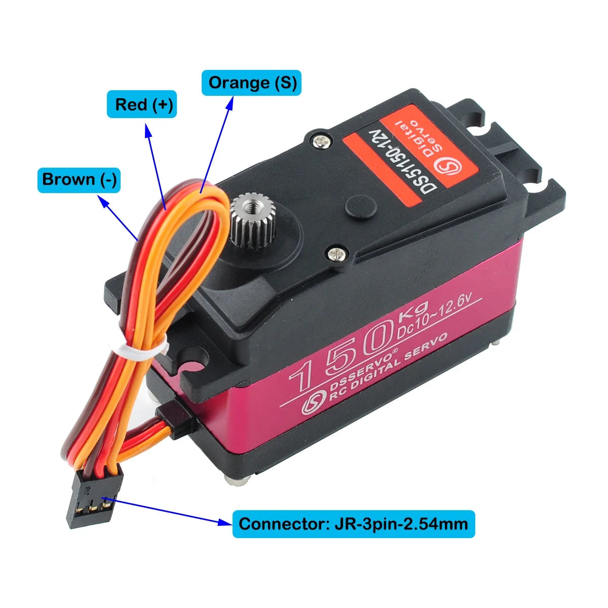 4 個 DSServo 150KG 12V DS51150 デジタルサーボ 180/270 度 IP66 18T 4 個 DSServo 150KG 12V DS51150 デジタルサーボ 180/270 度 IP66 18T