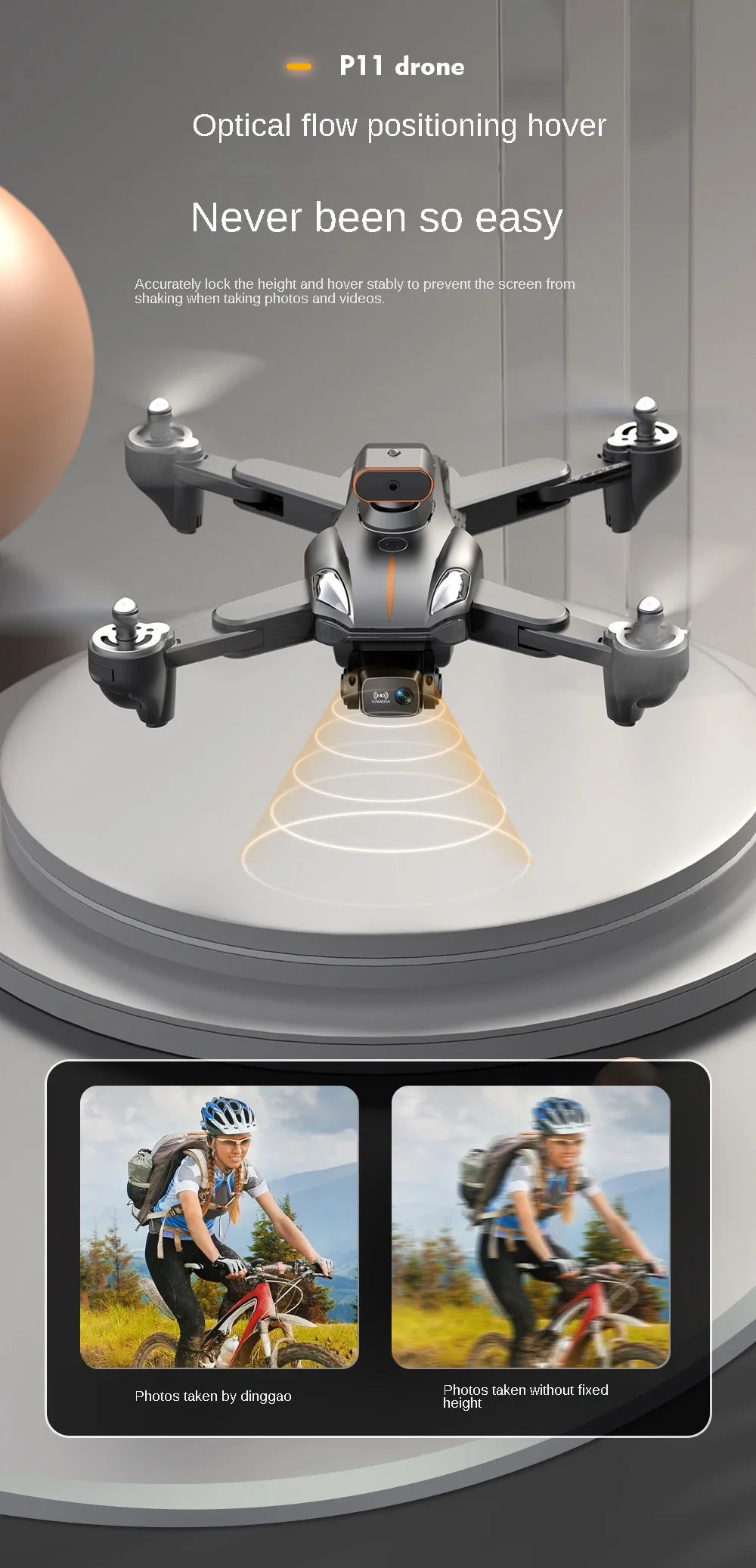 P11 Drone, p11 drone optical flow positioning hover never been so easy accurately lock