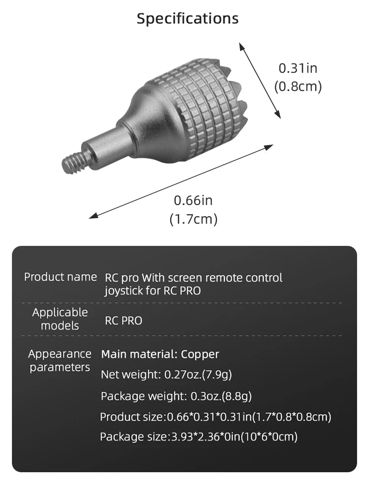Controller Sticks Joystick for DJI Mini 3 Pro/Air 2S/Mavic 3 Classic Cine RC Pro Smart Remote Control Thumb Rocker Replacement 15 RC pro With screen remote control joystick for RC PRO Applicable RC Pro