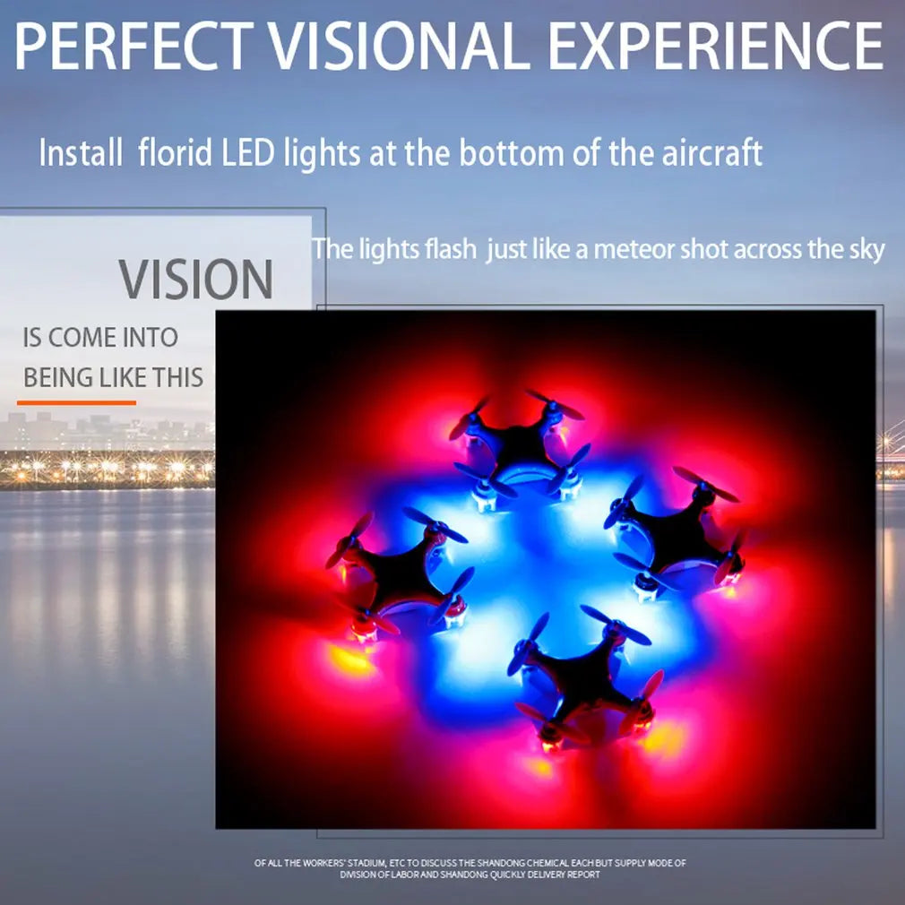 CX-10 Mini Drone - 2.4G 4CH 6 Axis Pocket Drone RC Quadcopter With LED Light Toys For Kids Children Toy Drone 12 CX-10 Mini Drone, florid led lights flash just like a meteor shot across the sky