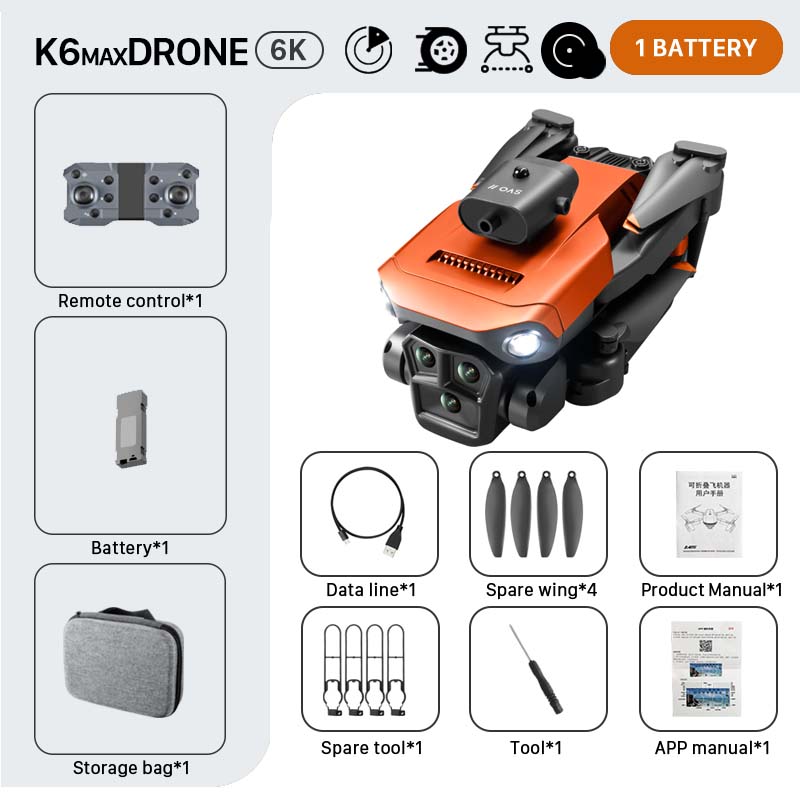 K6 Max Drone, K6MAXDRONE 6K 8 BATTERY C