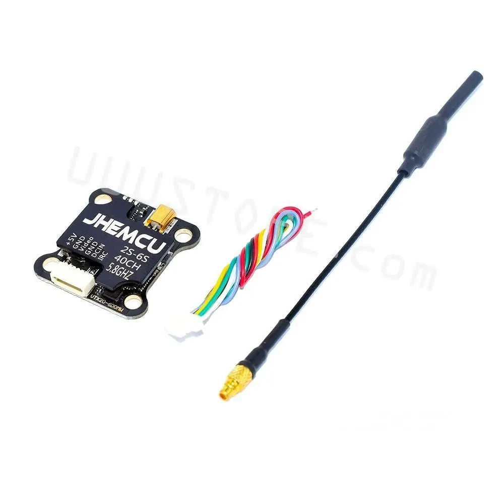 JHEMCU VTX20-600 Transmitter - 5.8G 40CH PitMode 25mW 100mW 200mW 400mW 600mW Adjustable VTX 7-26V 20X20mm for FPV RC Racing Drone 17 JHEMCU VTX, short press; select CH1-8 cyclically, and the number of times the green light