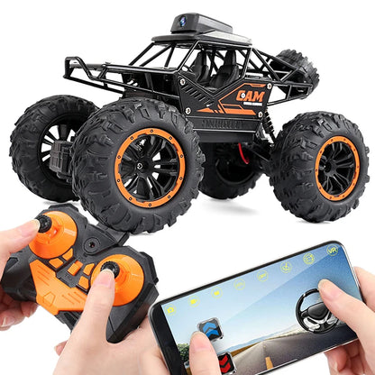 1:18 Rc Car with Camera, CONUSEA Off-Road Buggy, 2.4G APP/Remote, HD 2MP FPV, Alloy Body, 3.7V 500mAh, 30–50M Range