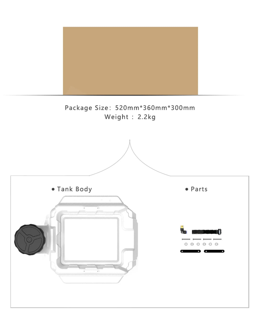 Dreameagle X616 16L 16KG Agricultural Drone, The Dreameagle X616 agricultural drone frame kit has a large package size and weight, including tank body parts.