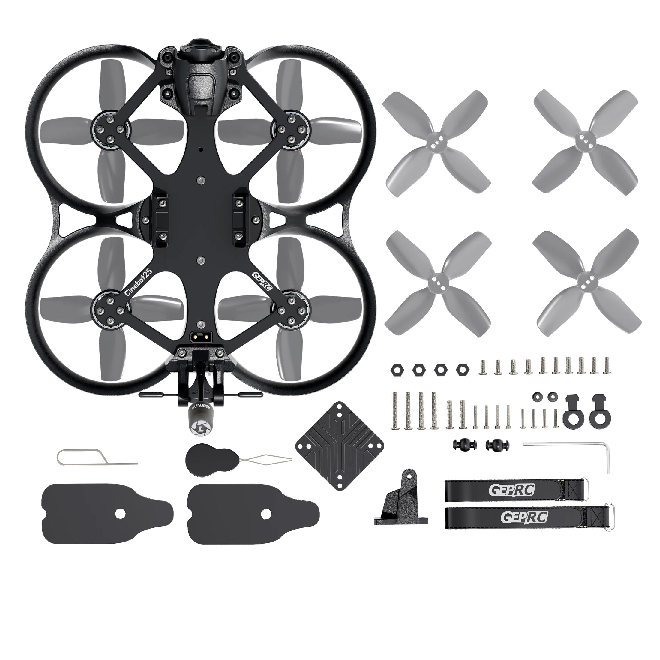 GEPRC Cinebot25 S HD Wasp FPV Drone - 2.5inch Racing Freestyle Quadcopter TAKER G4 45A AIO FC 1505 4300KV Motor RC Runcam Link VTX 27 GEPRC Cinebot25 S HD Wasp FPV Drone, the integrated structure adopts revolutionary modified materials to satisfy the need for rigidity and flexibility .