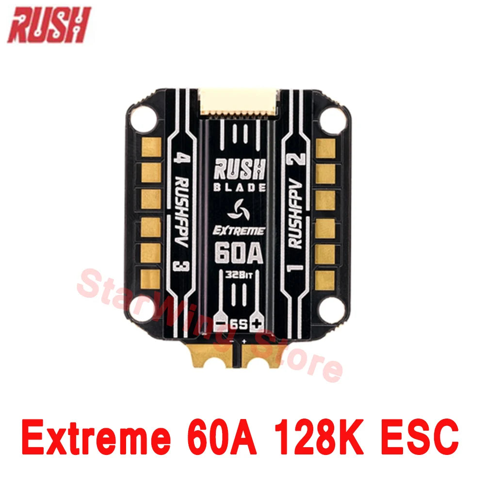 RUSHFPV RUSH BLADE V2 Stack - F722 Analog Digital Flight Controller + Extreme 60A 128K BLHELI32 4in1 ESC for FPV Drone