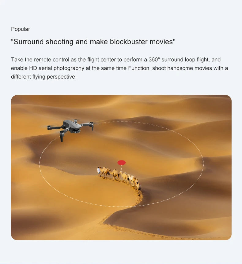 F4 Drone - 4K HD Professional 2-Axis Gimbal Brushless RC Dron GPS 5G WIFI 2KM Flight Distance FPV Foldable Quadcopter VS SG907 MAX Professional Camera Drone 32 F4 Drone, take the remote control as the flight center to perform a 360" surround loop flight .