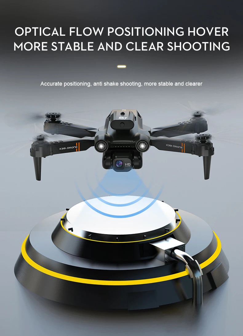 X39 Mini Drone, optical flow positioning hover more stable and clear shooting accurate positioning; shake shooting