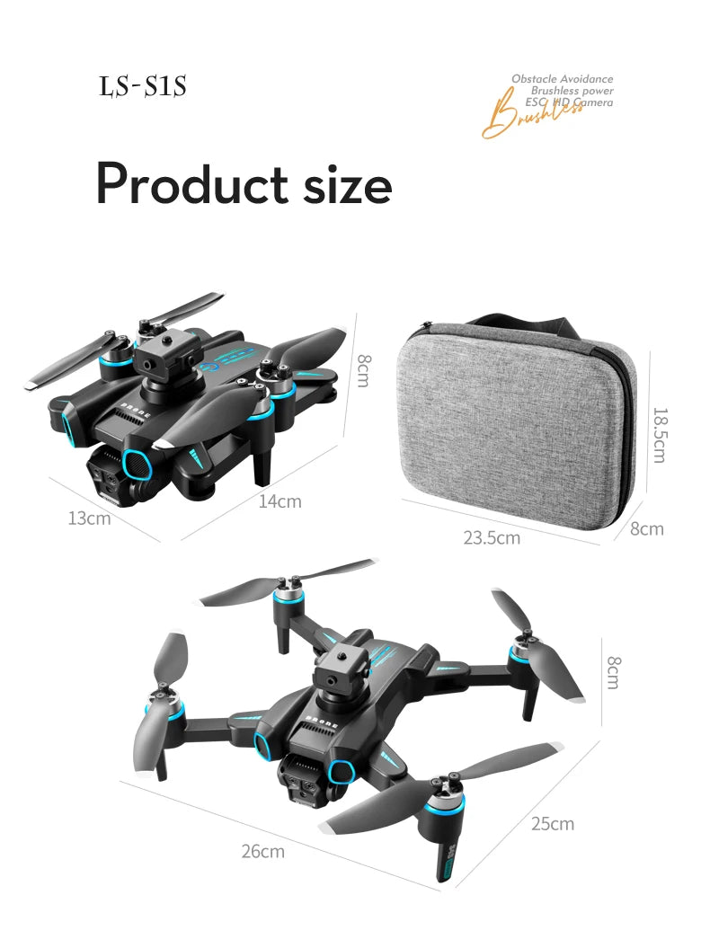 S4S Drone, Obstacle Avoidance LS-SlS Brushless power Ly sawpeene