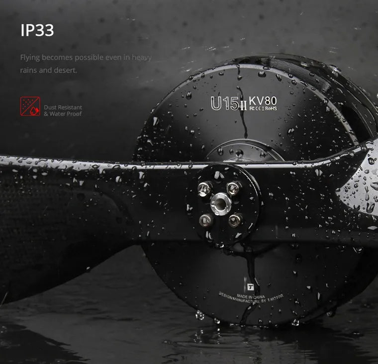 T-MOTOR U15 II KV100 Brushless Motor - 12-24S Max Thrust 36KG Outrunner Waterproof for Freight Transport UAV Multi-copter Drone 9 T-MOTOR, IP33 Dust Resistant U15iKv8o F((Ro