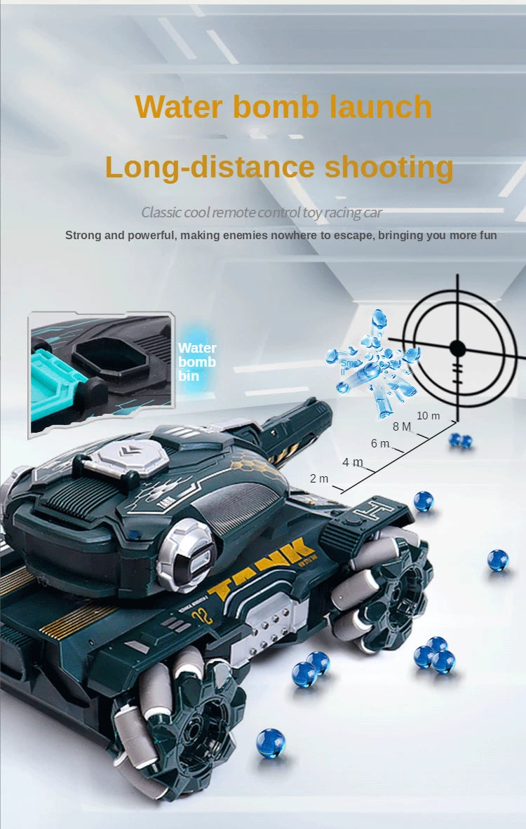 RC Car, water bomb launch Classic coolremote control toy racing car Strong and powerful, making enemies