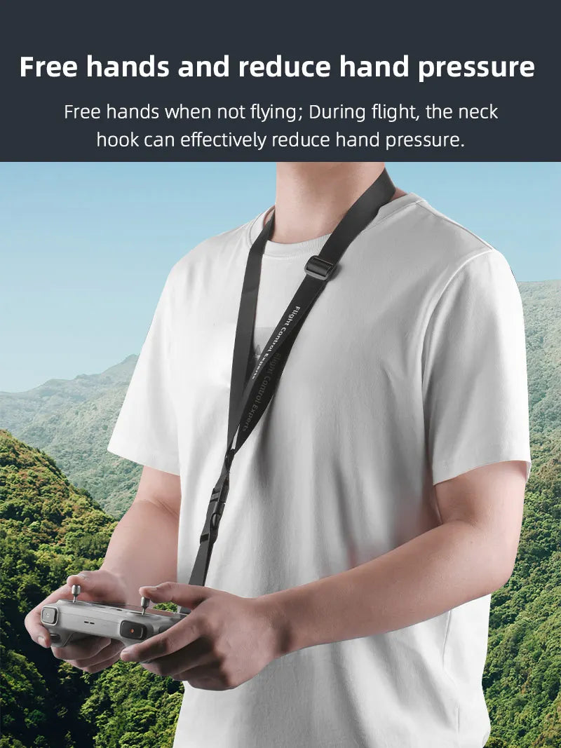 Lanyard Neck Strap for DJI Mini 3 Pro, neck hook can effectively reduce hand pressure during flight . neck hook effectively reduces hand pressure 