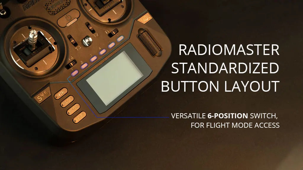 RADIOMASTER STANDARDIZED BUTTON LAYOUT VERSATILE