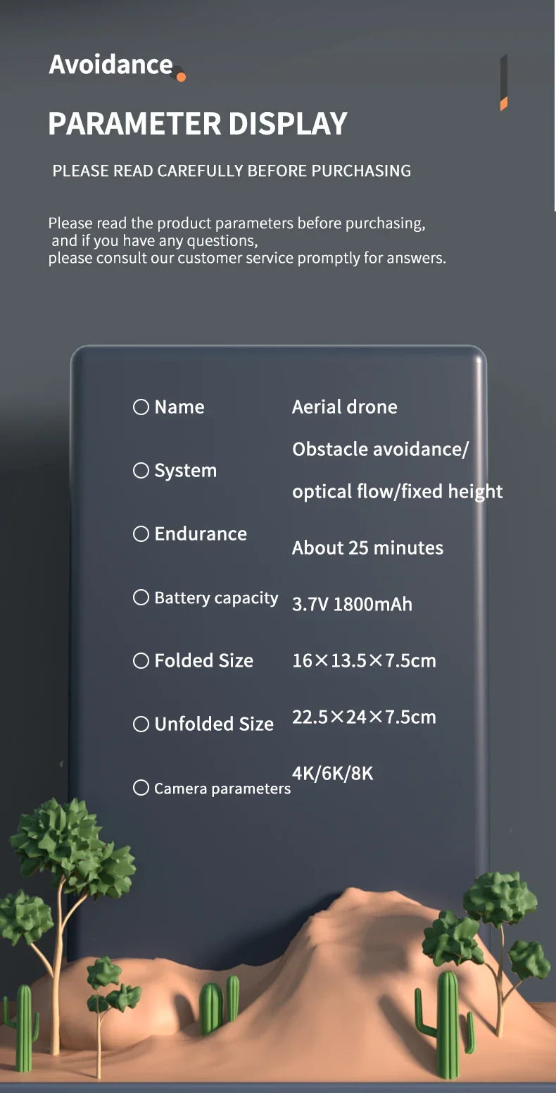 109L Drone - 8K 5G GPS Profesional HD Aerial Photography Dual-Camera Omnidirectional Obstacle Avoidance Quadrotor Drone 31 109L Drone, avoidance parameter display please read carefully before purchasing . if you