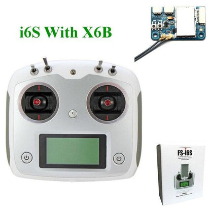 FS-I6S FS I6S Flysky 10CH 2.4G RC Quadcopter Transmitter Controller with Receiver FS-iA6B or FS-IA10B for RC Airplane FPV Racing - RCDrone