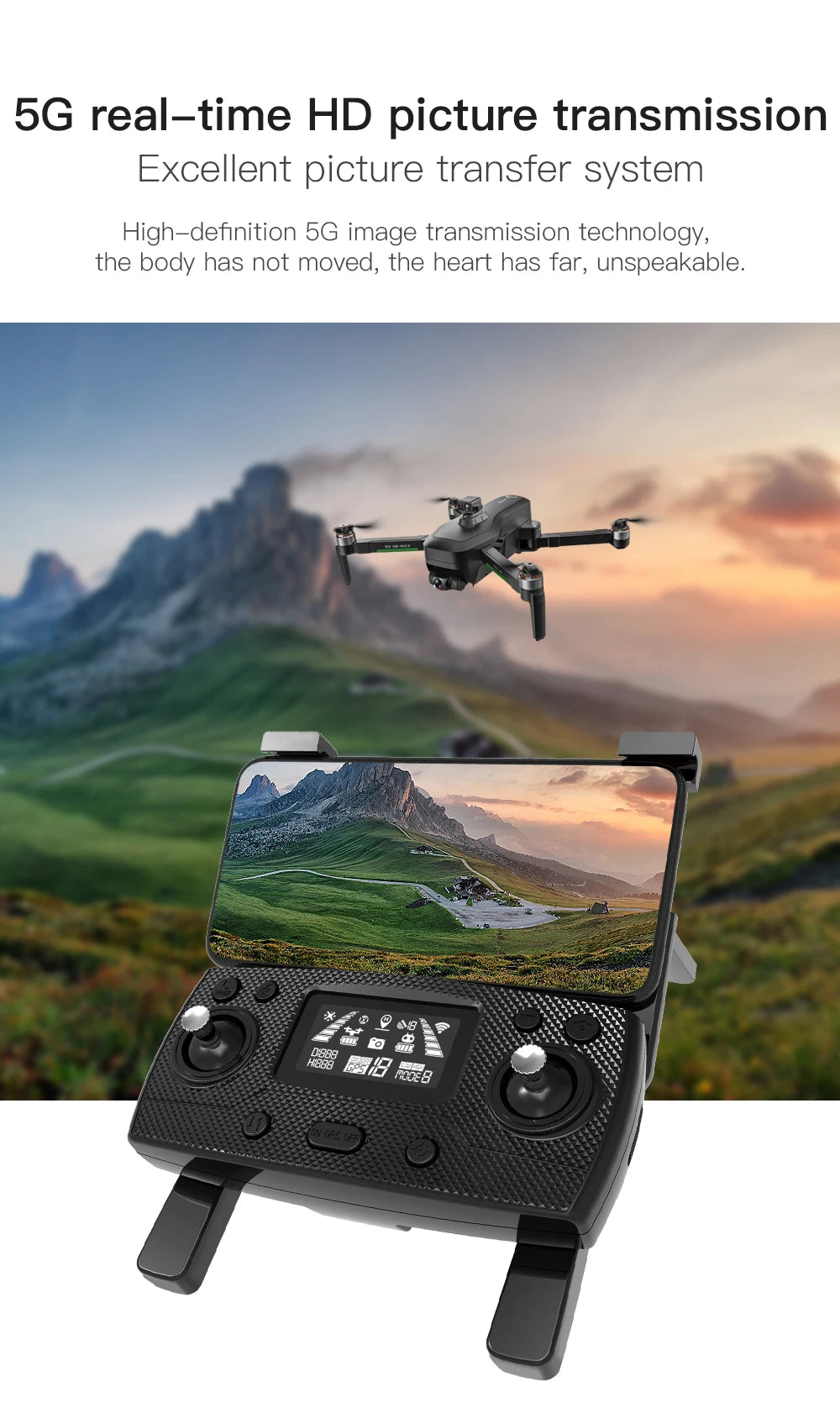 HGIYI SG906 MAX2 Drone - 5000mAH GPS 4K HD Professional Camera with 3-Axis Gimbal 360 Obstacle Avoidance 906 MAX Brushless Quadcopter Professional Camera Drone 80 HGIYI SG906 MAX2 Drone, 5G real-time picture transmission Excellent picture transfer system . the body has not moved,