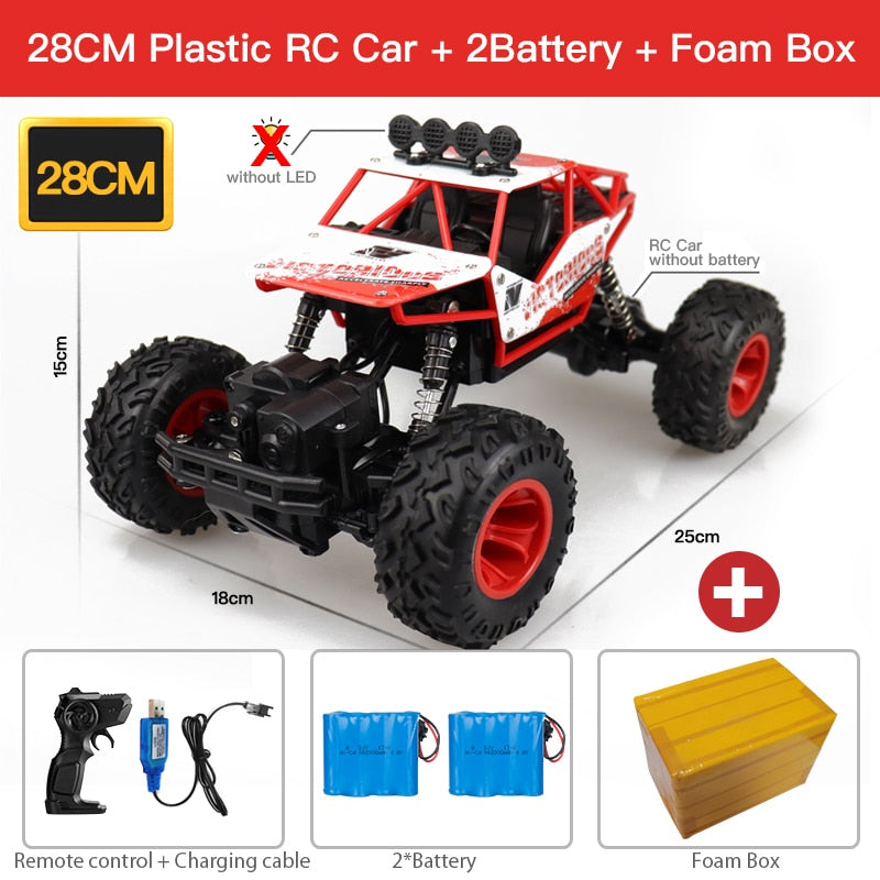 28CM Plastic RC Car + 2Battery + Foam Box 28CM without LED