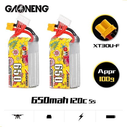 بطارية ليبو GaoNeng GNB 6S HV 22.8V 650mAh 120c/240c لطائرة بدون طيار FPV