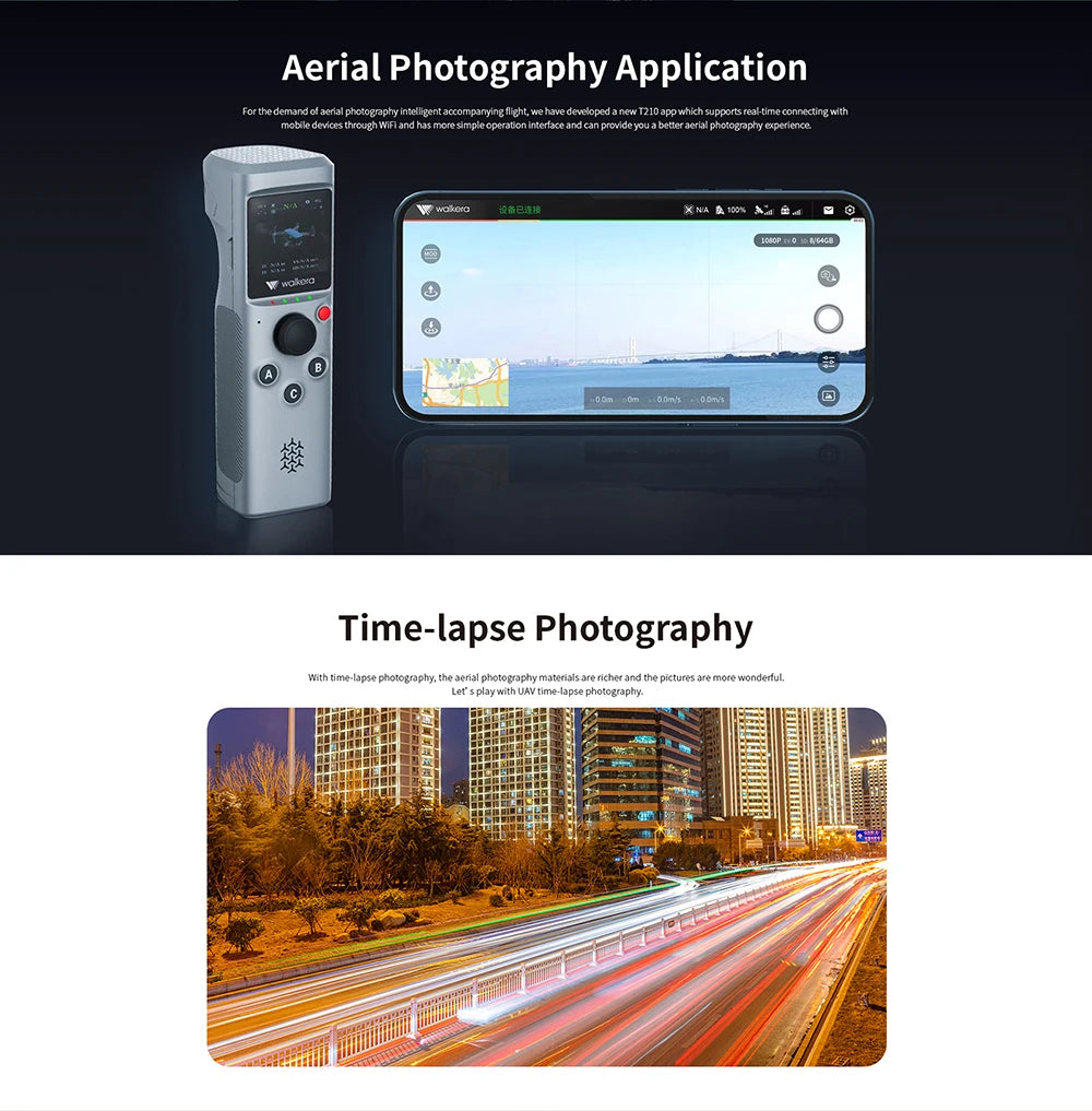 Walkera T210 Drone - 4k Camera for Adults Professional GPS Video Voice FPV Drones RC Toys RC Drone 4k Drone Camera Professional Camera Drone 19 Walkera T210 Drone, Application for the demanddl aerial photography intclligent accompanying