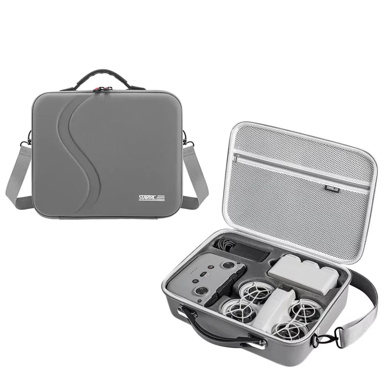 StartRC Shoulder Bag for DJI Neo – Portable Storage Case, splash‑proof PU hard shell, Type‑1/Type‑2 travel options