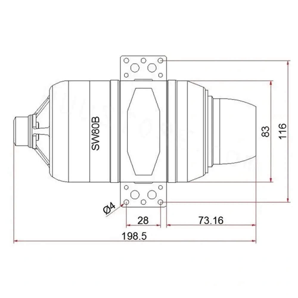 Swiwin SW80B Brushless Turbine Engine, Version 3 ECU FADEC features a single channel 32-bit high speed processor chip