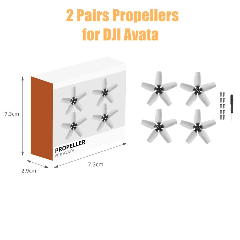 2 Pairs Propellers for DJI Avata 7.3cm 7.3