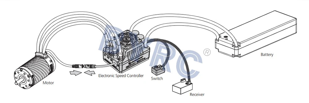 Battery Electronic Speed Controller Swvitch Motor Receiver
