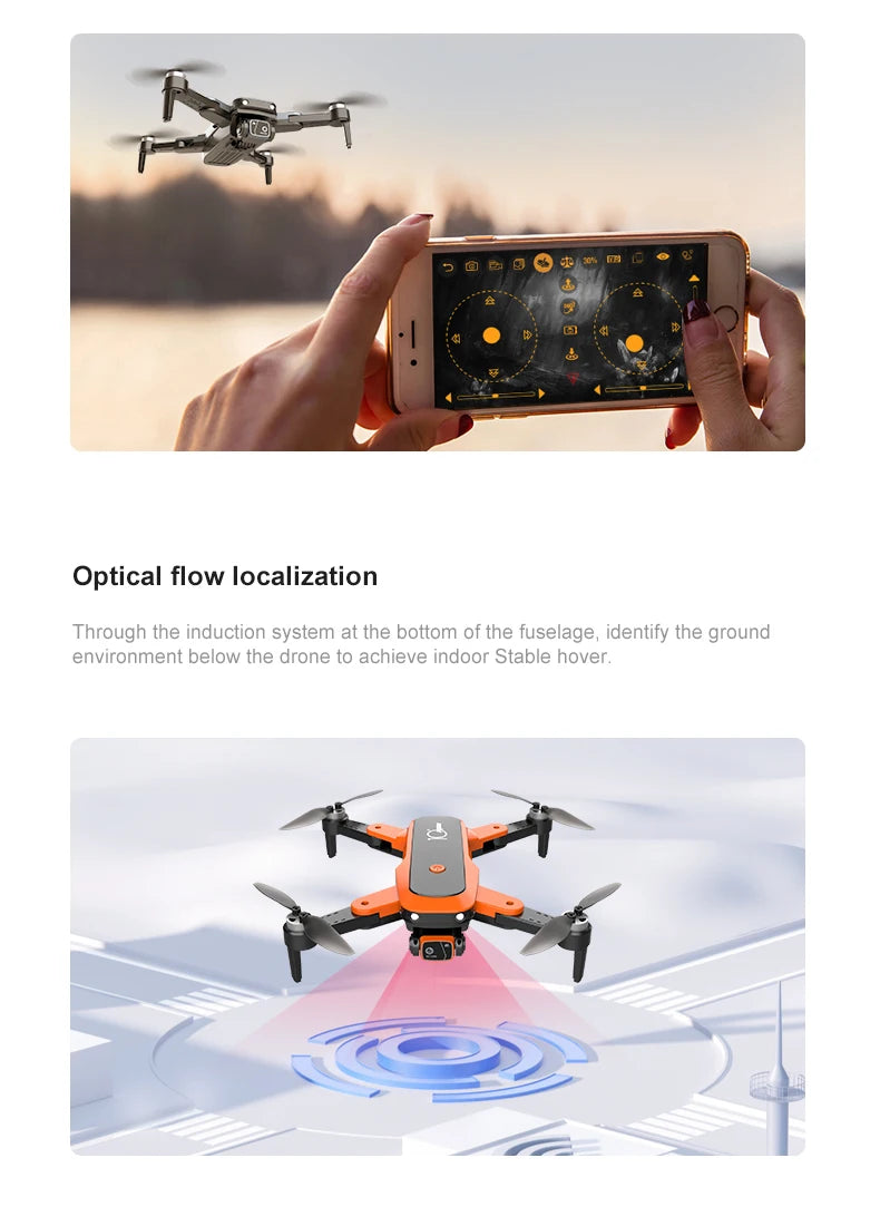 LU10 Drone - 4K Camera Brushless Auadcopter Optical Flow WIFI Remote Control Profesional Foldable Quadcopter Toy Gift 38 LU10 Drone, 5 optical flow localization through the induction system at the bottom of