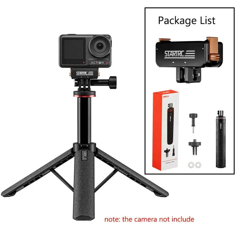 STARTRC magnetic adapter kit for action cameras includes mount, tripod, and accessories. Camera sold separately.