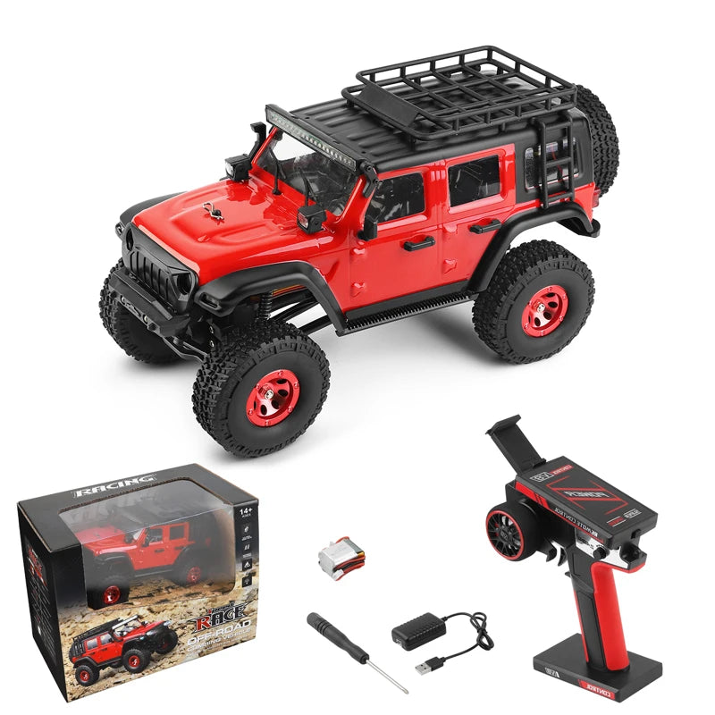 Wltoys 2428 1/24 Scale 4WD Off-road Electric Crawler RC Car, 130 Carbon Brush Motor, 3KM/h, 60m 2.4G Remote, 7.4V Li-ion
