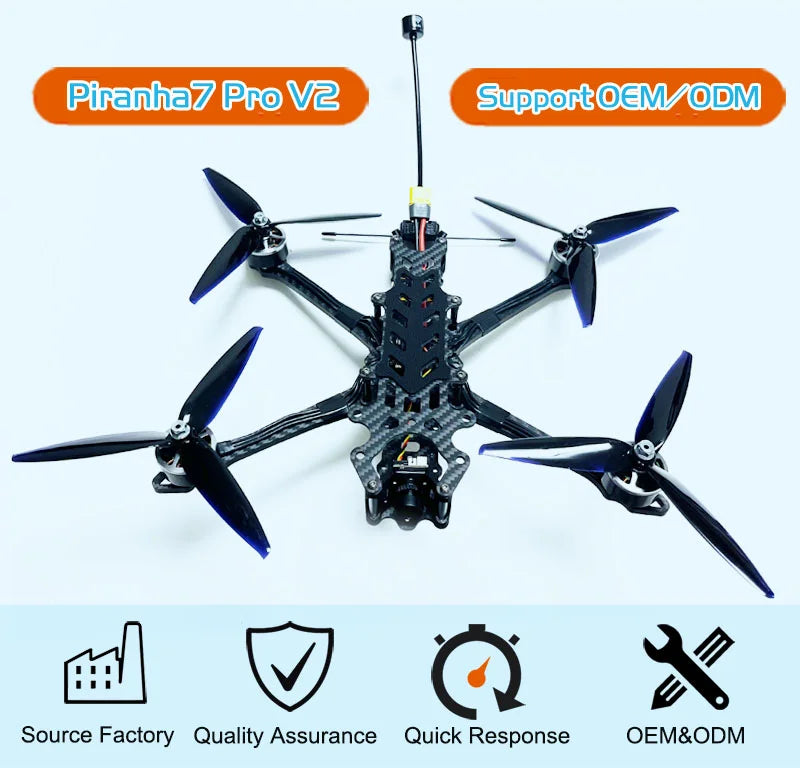 UFlight Piranha7 Pro V2 7inch FPV, The UFlight Piranha7 Pro V2 is a 7-inch FPV drone with advanced features.